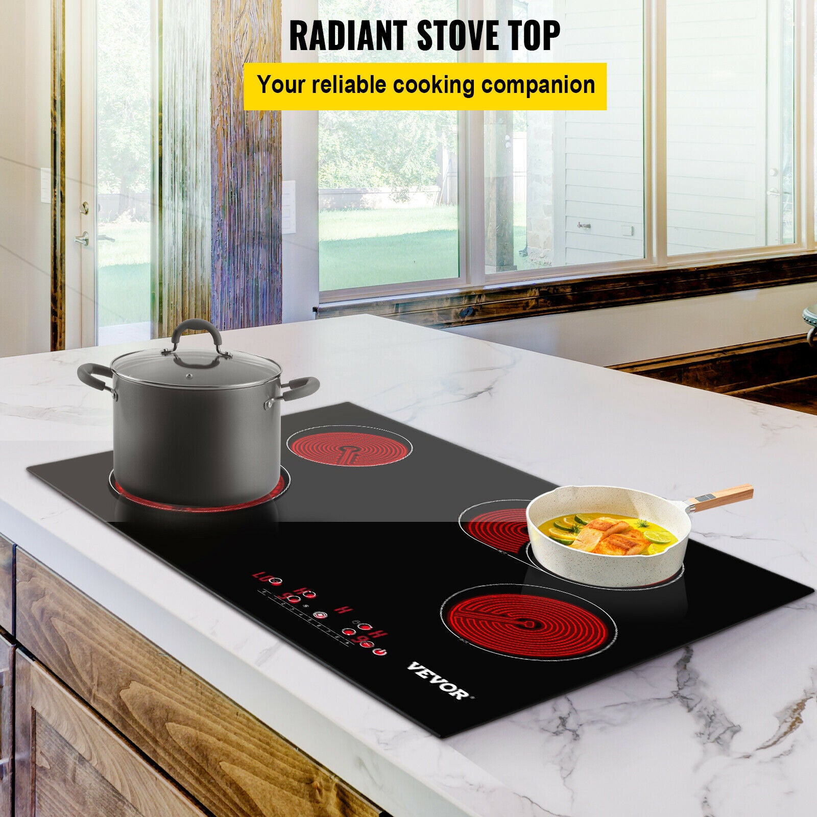 VEVOR Electric Cooktop Glass Stove VEVOR Electric Cooktop Glass Stove